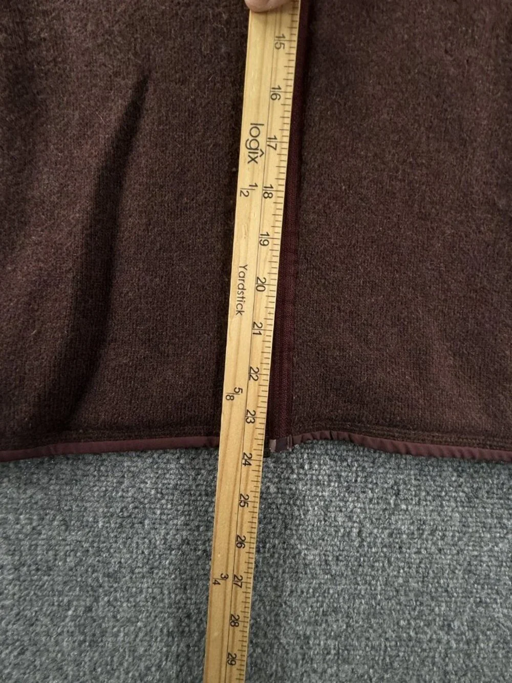 VTG Arc’teryx Regent Cardigan 2006 Large Raspberry Italian Wool Blend Red Brown